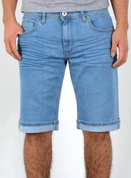 ESRA Jeansshorts Herren Capri Hellblau/Blau