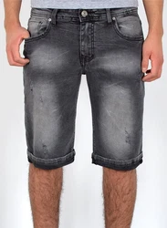 ESRA Jeansshorts Herren Capri Dunkelgrau/Grau/Schwarz/Hellgrau