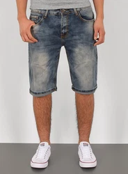 ESRA Jeansshorts Herren Capri Blau/Hellblau/Grau