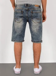 ESRA Jeansshorts Herren Capri Blau/Hellblau/Grau