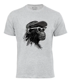 Cotton Prime T-Shirt mit Affenmotiv Cool Monkey Grau/Hellgrau/Dunkelgrau