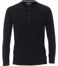 Redmond Rundhalspullover T-Shirt uni (1-tlg) (668) Dunkelblau/Blau/Schwarz