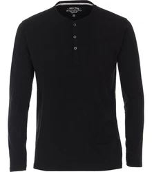 Redmond Rundhalspullover T-Shirt uni (1-tlg) (668) Schwarz/Dunkelblau