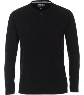 Redmond Rundhalspullover T-Shirt uni (1-tlg) (668) Schwarz/Dunkelblau