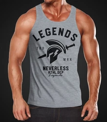 Neverless Tanktop Gladiator Sparta Gym Athletics Sport Fitness Grau/Dunkelgrau