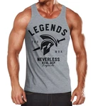 Neverless Tanktop Gladiator Sparta Gym Athletics Sport Fitness Grau/Dunkelgrau