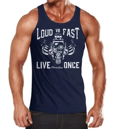 Tanktop Herren Tank-Top V8 Motor-Block Engine Hot Rod GT Muskelshirt Muscle mit Print