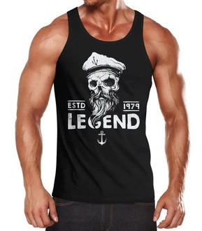 Neverless Tanktop Herren Skull Captain Legend Totenkopf Kapitän Neverless Tanktop Herren Skull Captain Legend Totenkopf Kapitän
