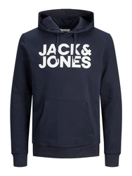 Jack & Jones Sweatshirt JJECORP LOGO SWEAT HOOD (3478) Blau/nvy Blazerblau