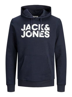 Jack & Jones Sweatshirt JJECORP LOGO SWEAT HOOD (3478) Blau/nvy Blazerblau