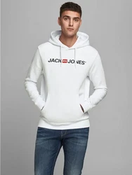 JACK & JONES Herren Hoodie Logo JJECORP Old Sweat Hood NOOS (12137054) Schwarz/Hellblau/Blau/Weiß/Creme/Khaki/Rosa/Lila/Rot
