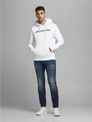 JACK & JONES Herren Hoodie Logo JJECORP Old Sweat Hood NOOS (12137054) Schwarz/Hellblau/Blau/Weiß/Creme/Khaki/Rosa/Lila/Rot