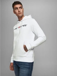 JACK & JONES Herren Hoodie Logo JJECORP Old Sweat Hood NOOS (12137054) Schwarz/Hellblau/Blau/Weiß/Creme/Khaki/Rosa/Lila/Rot