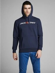 JACK & JONES Herren Hoodie Logo JJECORP Old Sweat Hood NOOS (12137054) Navy (3477)