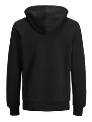 JACK & JONES Herren Hoodie Logo JJECORP Old Sweat Hood NOOS (12137054) Schwarz/Hellblau