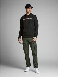 Hoodie Corp Sweat Hood Kapuzen Sweatshirt Jumper Reg Fit (1-tlg) 3477 in Schwarz