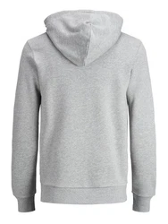 JACK & JONES Herren Hoodie Logo JJECORP Old Sweat Hood NOOS (12137054) Grau/Hellgrau