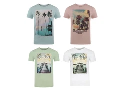 riverso T-Shirt Herren RIVLukas Regular Fit Mischfarben/Hellgrün/Beige/Grün/Hellblau