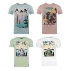 riverso T-Shirt Herren RIVLukas Regular Fit Mischfarben/Hellgrün/Beige/Grün/Hellblau