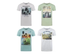 riverso T-Shirt Herren RIVLukas Regular Fit Mischfarben/Weiß/Hellgrün/Grün