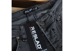 Reslad Jeans-Herren Slim Fit Basic Style Stretch-Denim Jeans-Hose RS-2063 Schwarz/Dunkelgrau/Dunkelblau