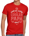 style3 T-Shirt Cooler Papa Fun Spruch Vatertag Dad Vater Geburtstag Sohn Tochter Rot