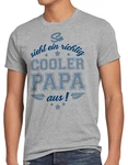 style3 T-Shirt Cooler Papa Fun Spruch Vatertag Dad Vater Geburtstag Sohn Tochter Grau/Hellblau/Silber/Türkis/Braun