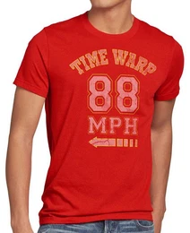 T-Shirt Time Warp 88mph Flux zeitreise zurck in die zukunft delorean future