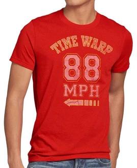 style3 T-Shirt Time Warp (88mph) Braun/Rot/Grün/Lila