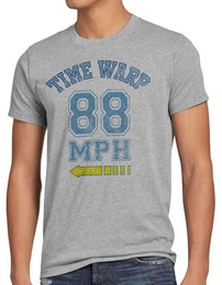 T-Shirt Time Warp 88mph Flux zeitreise zurck in die zukunft delorean future