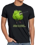 Just a Bush T-Shirt Style3 (3) Dunkelgrün/Grün/Schwarz/Hellblau/Neonfarben