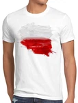 style3 T-Shirt Flagge Polen Fußball Sport Polska WM EM Fahne Rot/Weiß/Creme