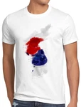 style3 T-Shirt Flagge Korea Fußball Sport Hangug Weiß/Creme/Blau/Rot/Mischfarben