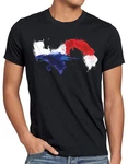 style3 T-Shirt Flagge Panama Fußball Sport Kanal WM EM Fahne Dunkelblau/Schwarz/Grau/Mischfarben/Silber