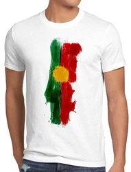 style3 T-Shirt Flagge Portugal Fußball Sport WM EM Fahne Gelb/Rosa/Mischfarben/Weiß