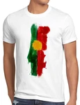 style3 T-Shirt Flagge Portugal Fußball Sport WM EM Fahne Gelb/Rosa/Mischfarben/Weiß