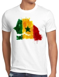 style3 T-Shirt Flagge Senegal Fußball Sport Afrika WM EM Fahne Beige/Mischfarben