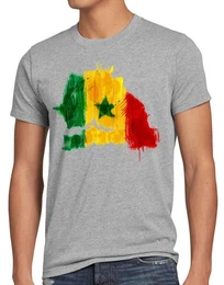 T-Shirt Flagge Senegal Fuball Sport Afrika WM EM Fahne