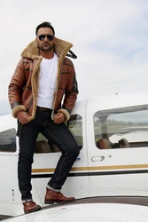Hollert Bomberjacke B16 Herren Fliegerjacke Braun/Dunkelbraun