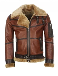 Hollert Bomberjacke B16 Herren Fliegerjacke Braun/Dunkelbraun