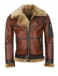 Hollert Bomberjacke B16 Herren Fliegerjacke Braun/Dunkelbraun