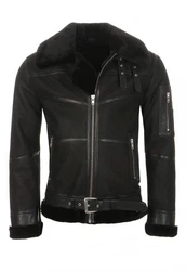 Hollert Bomberjacke B16 Herren Fliegerjacke Schwarz