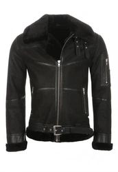 Hollert Bomberjacke B16 Herren Fliegerjacke Schwarz