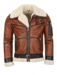 Hollert Bomberjacke B16 Herren Fliegerjacke Braun/Schwarz/Dunkelbraun/Rot/Orange