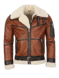 Hollert Bomberjacke B16 Herren Fliegerjacke Braun/Schwarz/Dunkelbraun/Rot/Orange