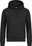 Basisstoff Kapuzenpullover Hudie Herren Pullover Hoody Hoodie Sweatshirt Schwarz/Dunkelgrau