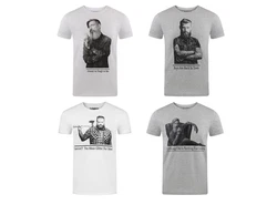 riverso T-Shirt Herren RIVHarald Regular Fit Kurzarm Grau/Lila/Hellgrau/Weiß