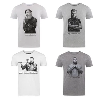 riverso T-Shirt Herren RIVHarald Regular Fit Kurzarm Grau/Lila riverso T-Shirt Herren RIVHarald Regular Fit Kurzarm Grau/Lila