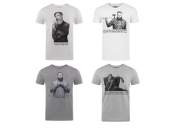 riverso T-Shirt Herren RIVHarald Regular Fit Kurzarm Grau/Lila/Weiß