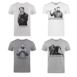 riverso T-Shirt Herren RIVHarald Regular Fit Kurzarm Grau/Lila/Weiß